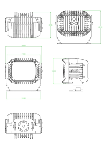Ferropilot LED Decksstrahler Flutlicht WL1102, weiß