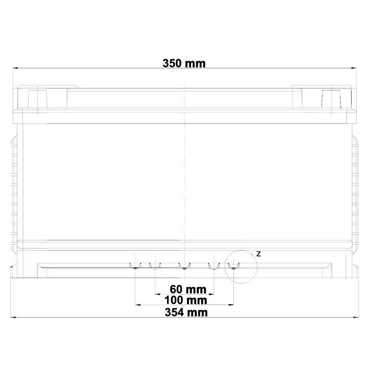 Vetus AGM Batterie 90 Ah, 353 x 175 x 190 mm, 27,8 kg Vetus AGM Batterie 90 Ah, 353 x 175 x 190 mm, 27,8 kg