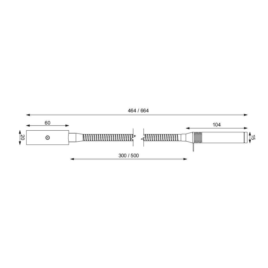 Prebit Leseleuchte FLEX07-1 mit Warmton-Dimmung d2w 300mm schwarz