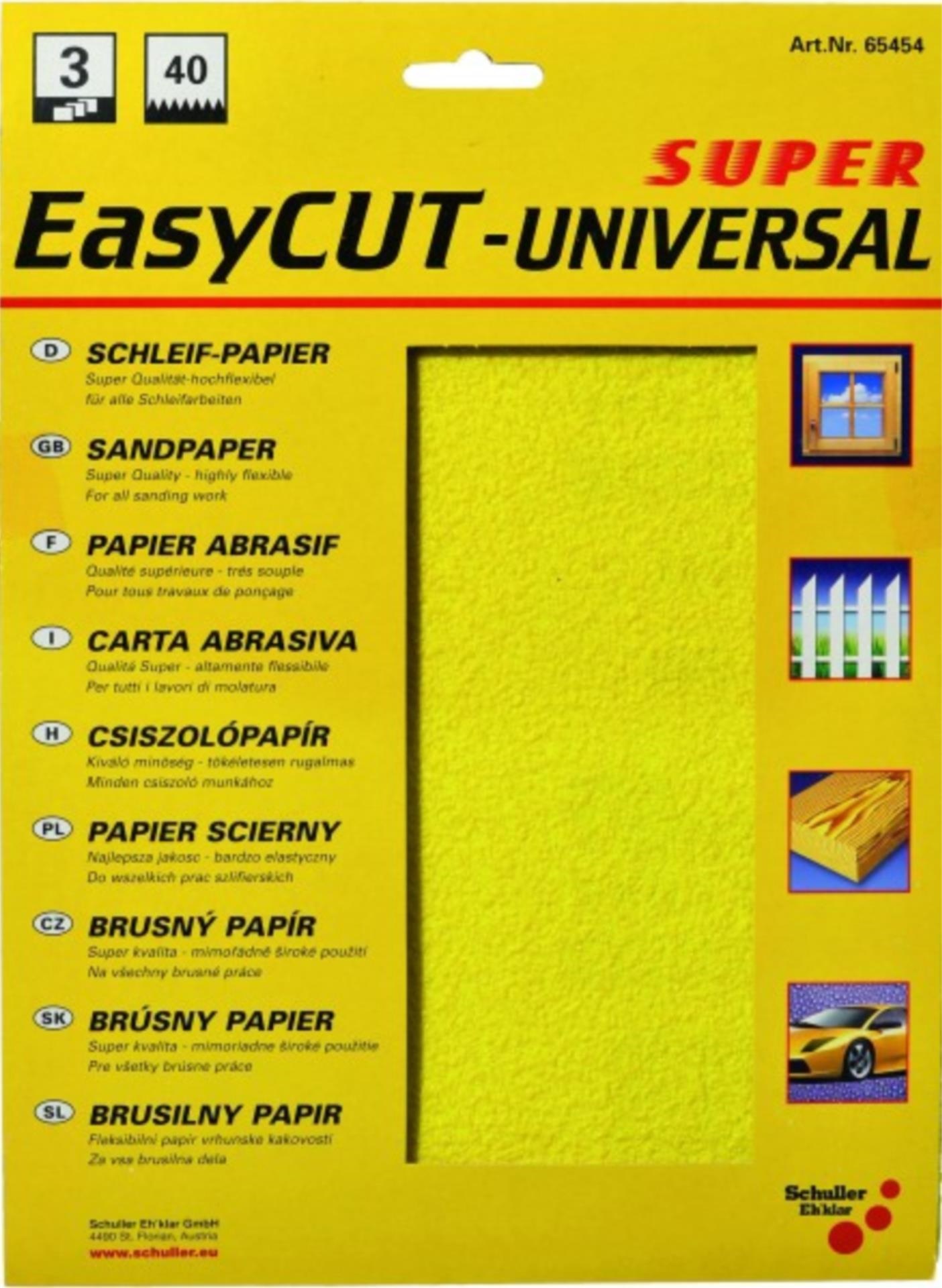 Yachticon Schleifpaper Körnung 40, 3 Blatt