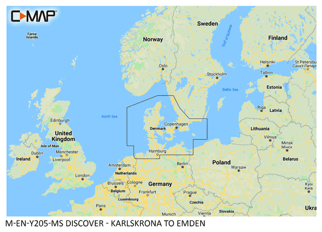 C-MAP DISCOVER M-EN-Y205-MS Karlskrona to Emden