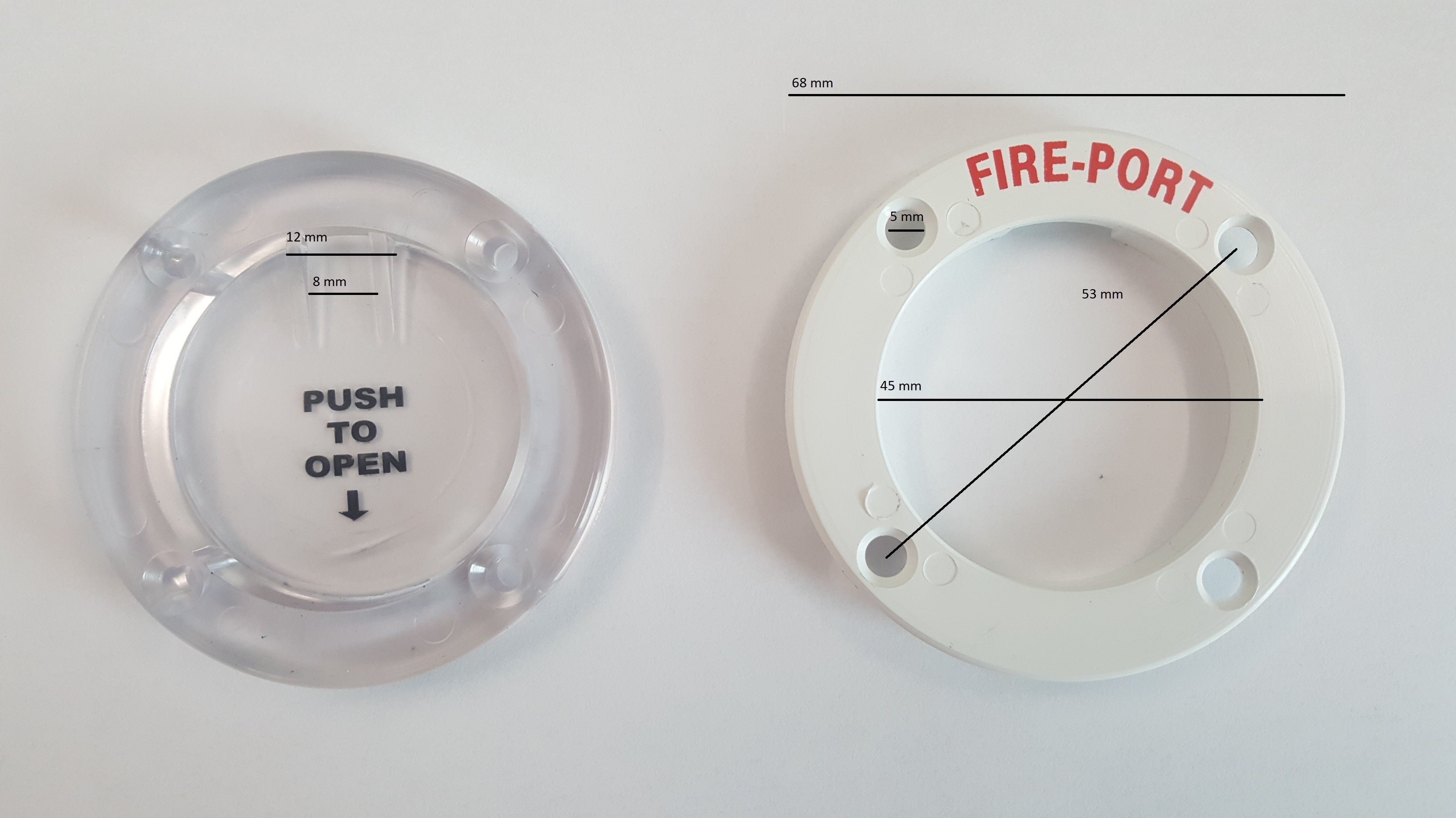 Osculati Feuerschutzventil, Kunststoff weiss