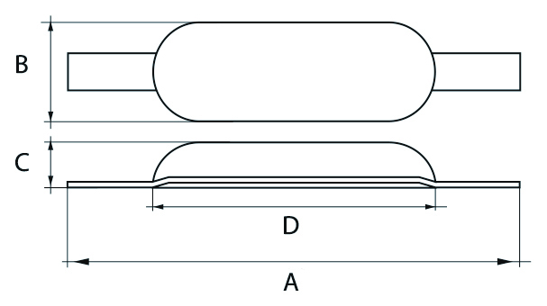 Talamex Rumpfanode 0,75 kg (180 x 65 x 30 mm), Magnesium