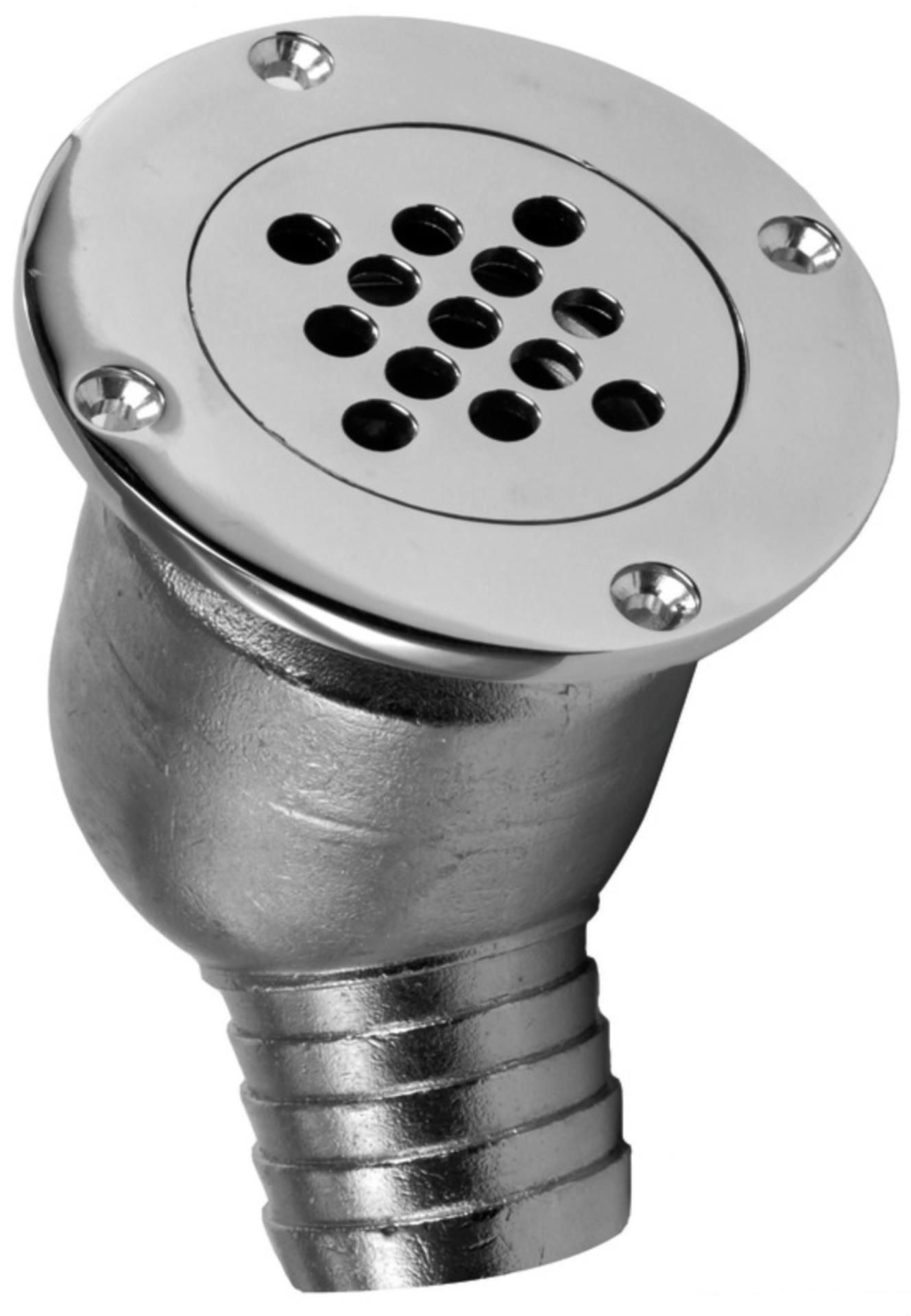 Osculati Ablauf mit Rückschlagventil, Edelstahl 45° 