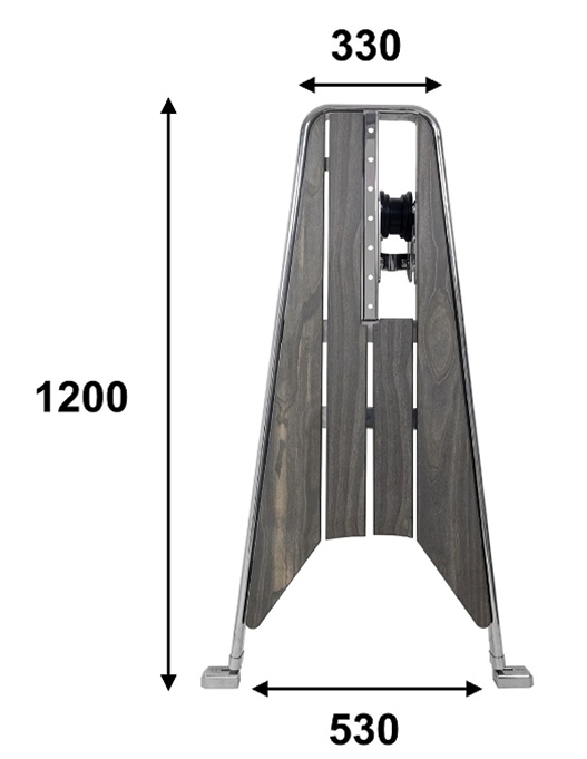 Batsystem Bugspriet Edge 1200, Teak mit Ankerrolle PB11
