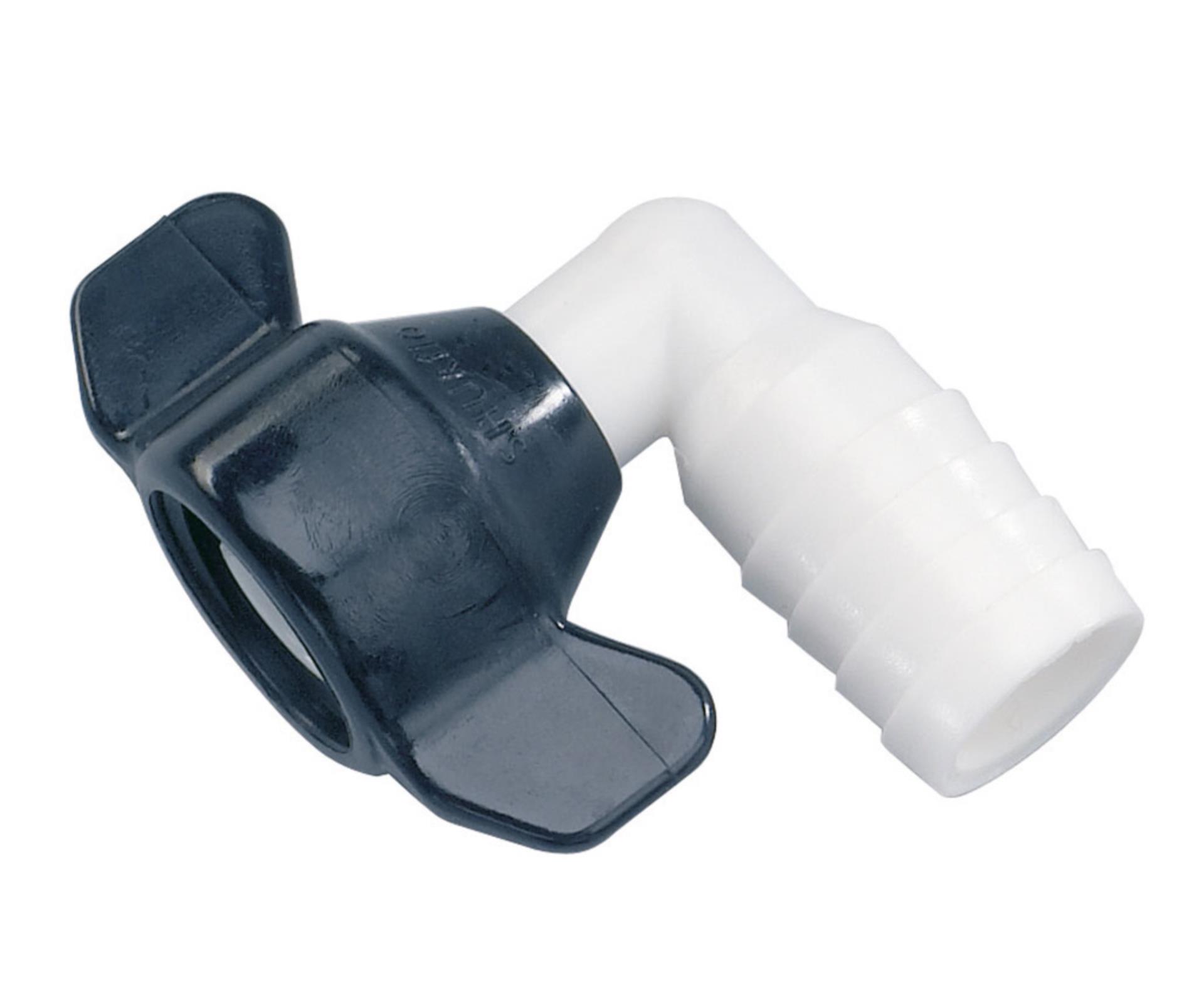 Shurflo Anschluss, Winkel 18 mmØ (3/4") für Druckwasserpumpen Shurflo Anschluss, Winkel 18 mmØ (3/4") für Druckwasserpumpen