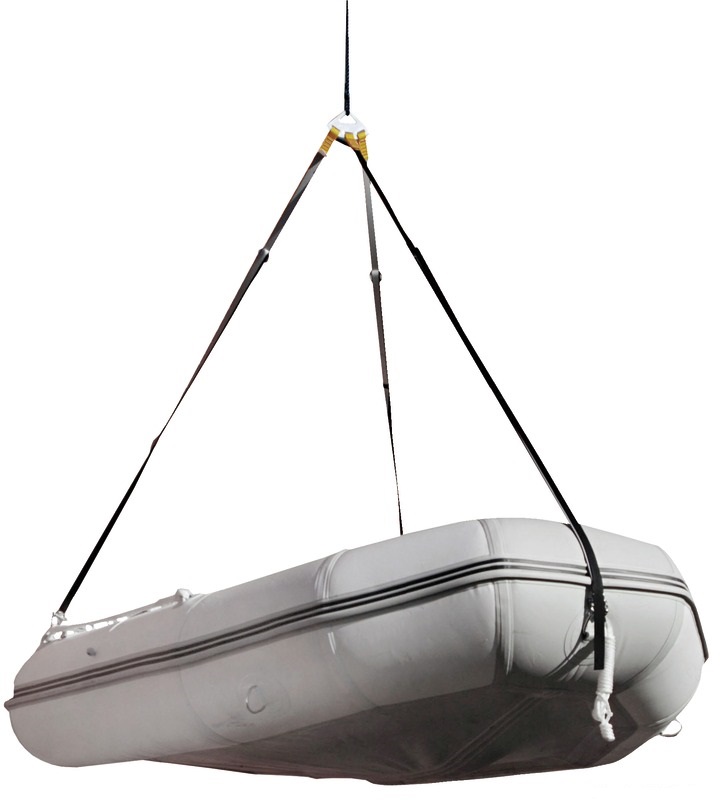 Osculati Tendergurt dreiarmig (2 Heck, 1 Bug) mit 3 Karabinerhaken  Osculati Tendergurt dreiarmig (2 Heck, 1 Bug) mit 3 Karabinerhaken