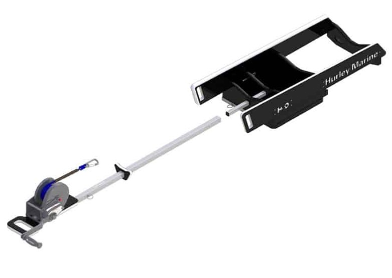 Hurley Marine Hurley H3O Davit System mit Handwinde schwarz