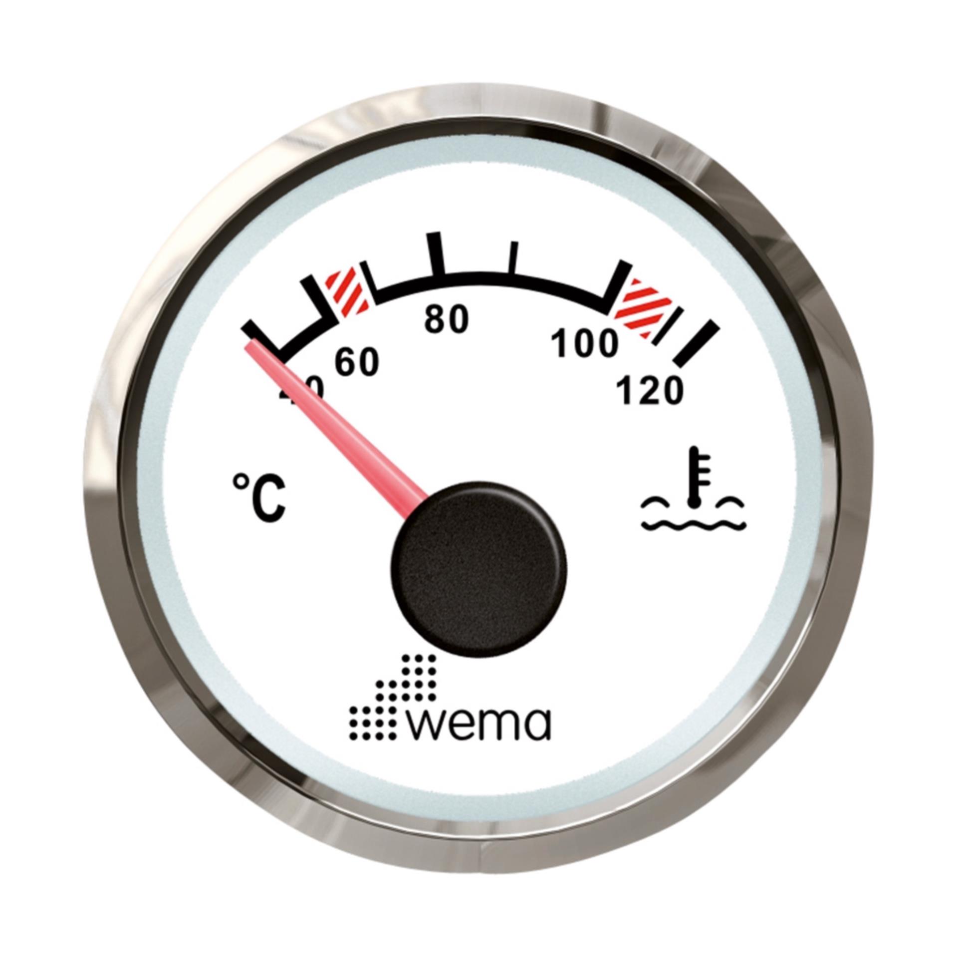 Wema Anzeige NMEA2000 Wassertemperatur 12V weiß