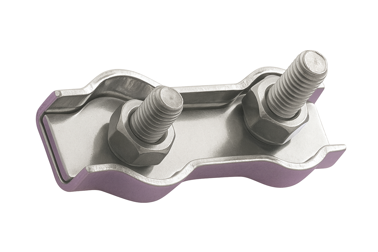 Osculati Duplex Drahtklemmen Edelstahl für Draht / Tauwerk bis 3 mmØ