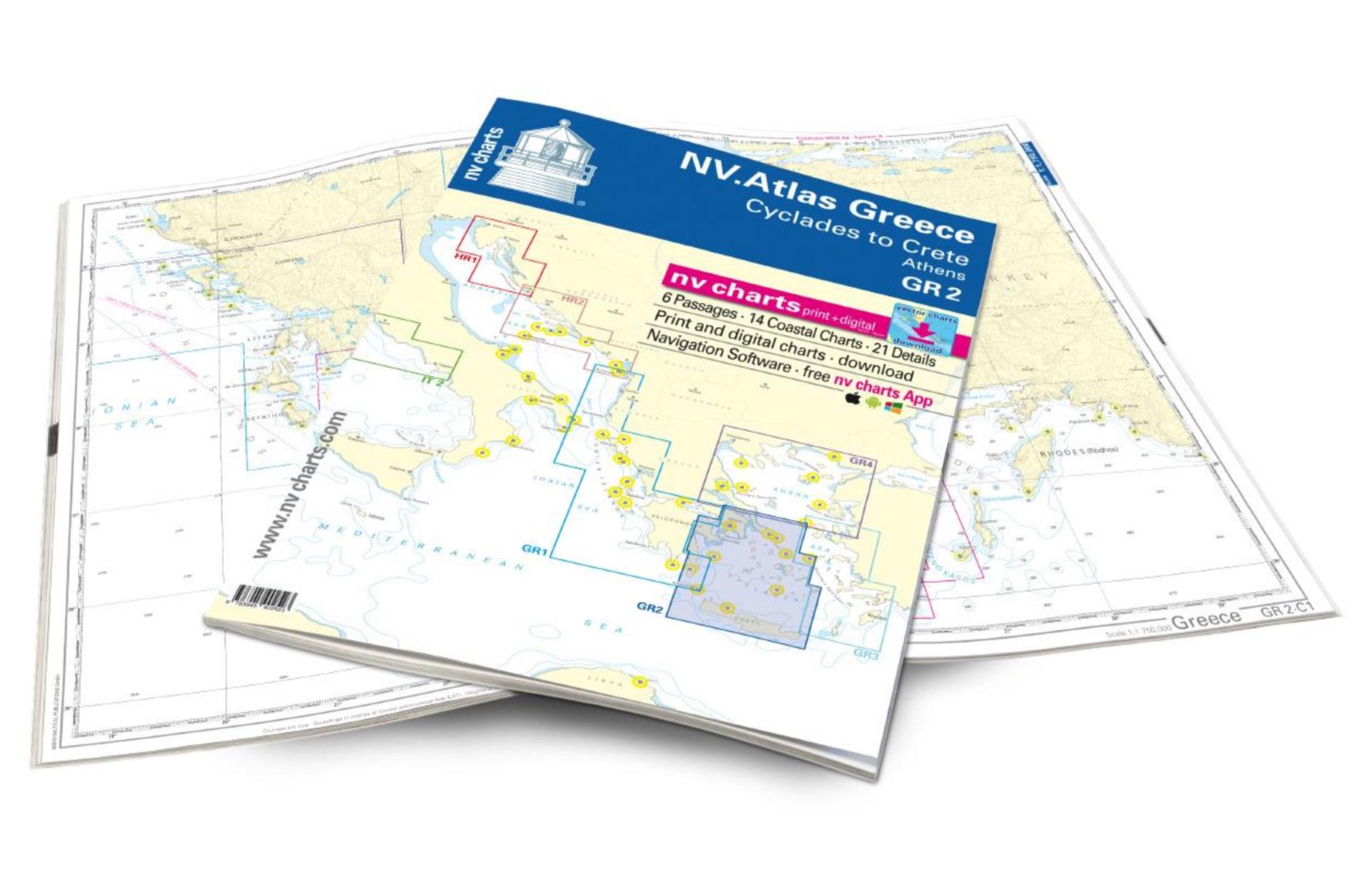 Nautischer Verlag NV Atlas Griechenland GR2 - Kykladen bis Kreta & Athen