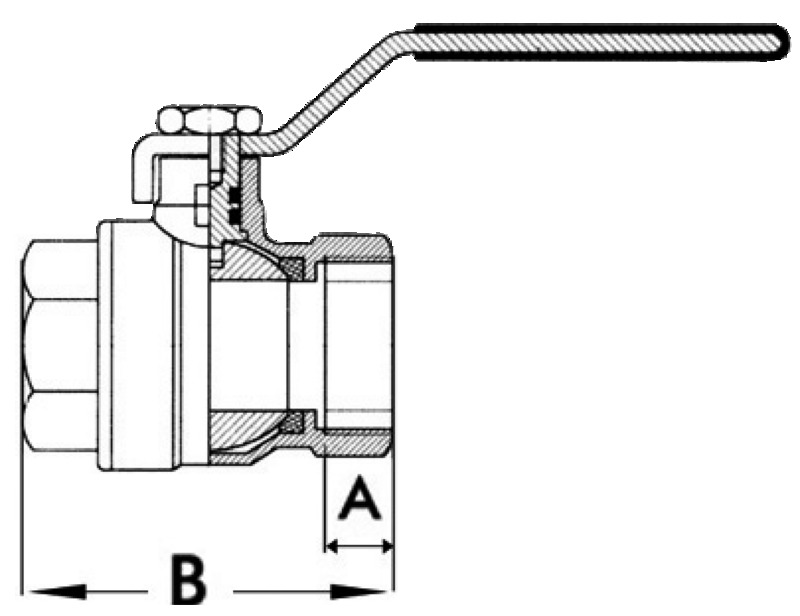 Osculati Absperrhahn Messing vernickelt, 3/8" / 15 mmØ