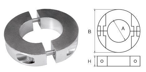 Allpa Ringanode Aluminium, 45 mmØ Allpa Ringanode Aluminium, 45 mmØ