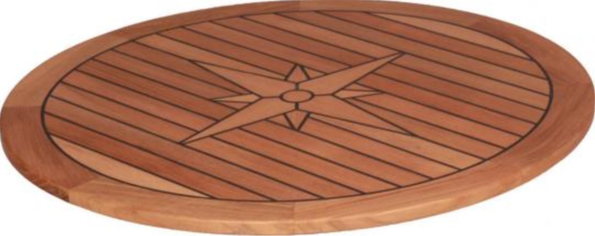 Talamex Teak Tischplatte Rund 65 cm Ø