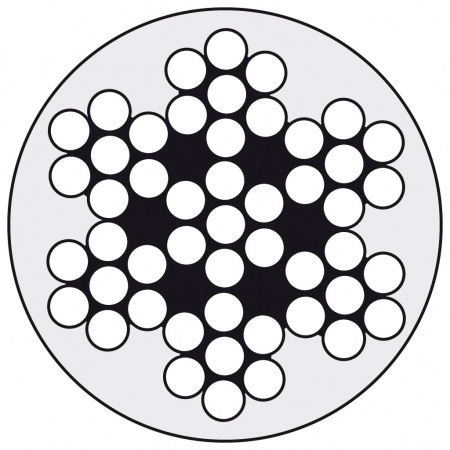Lindemann Relingsdraht Edelstahl 6 mmØ ummantelt, per Meter