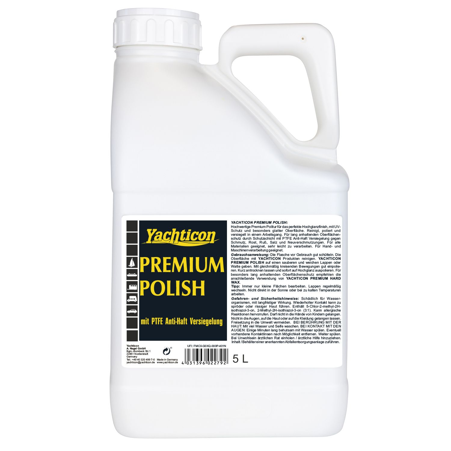 Yachticon Premium Politur mit PTFE-Antihaft, 5 Liter