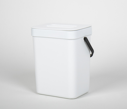 Reimo Mülleimer mit Deckel, 3 Liter (H 20,5 x B 16 x T 12 cm)