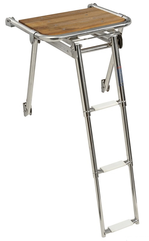 Osculati Iroko-Teak Badeplattform TL mit Leiter 3-Stufen 