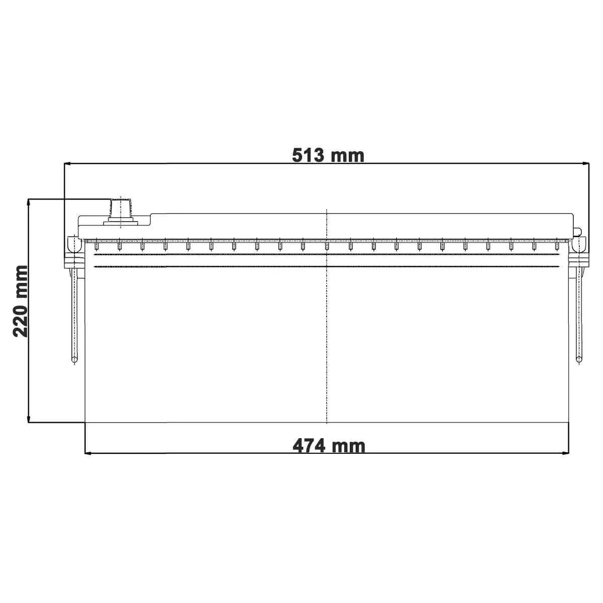 Vetus AGM Batterie 140 Ah, 513 x 189 x 223 mm, 40,7 kg Vetus AGM Batterie 140 Ah, 513 x 189 x 223 mm, 40,7 kg