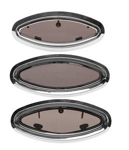 Allpa Aufklappbares Bullauge Edelstahl, 203 x 461 mm