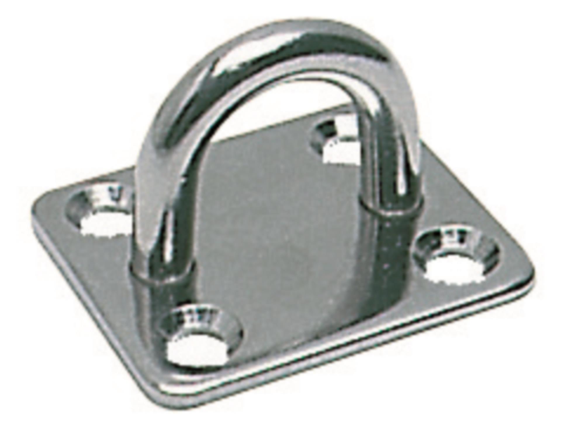 Osculati Augbügel mit eckiger Platte 8 mm, 40 x 50 mm