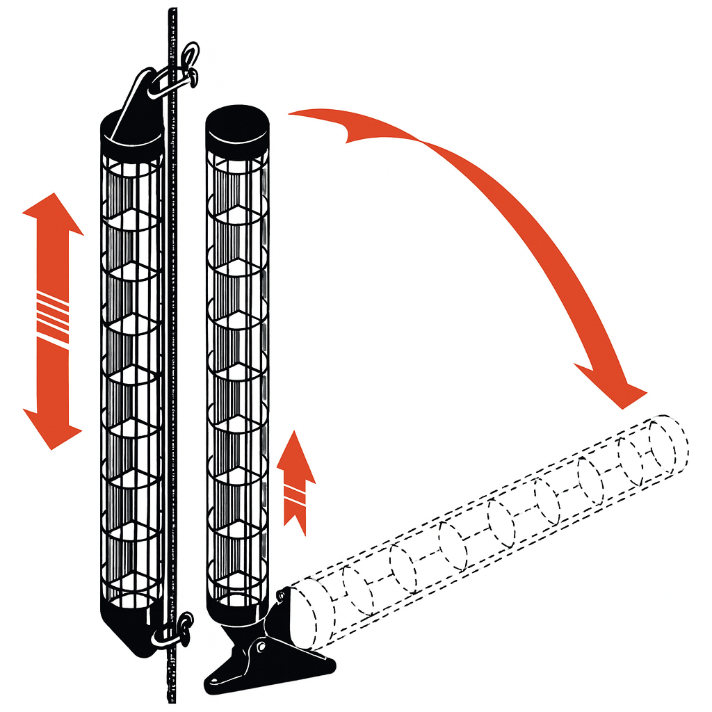 Yachticon Radarreflektor Mini für Motorboote (585 mm x 50 mmØ)