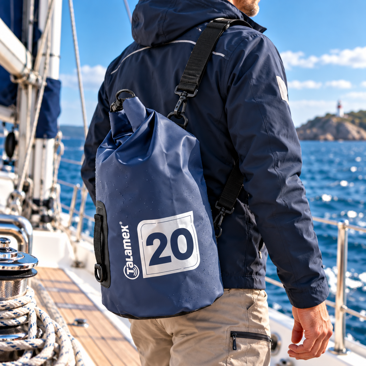 Talamex Wasserdichter Packsack, 20 Liter (64 x 23 cm)