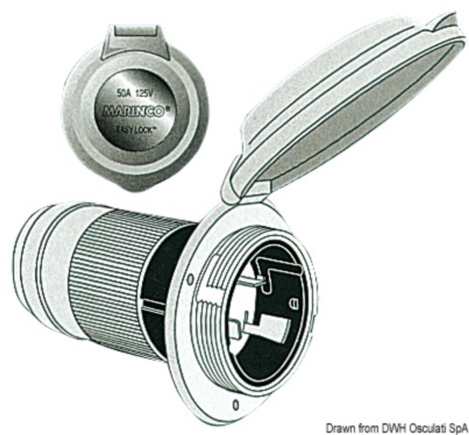 Marinco Steckdose Kunststoff, 32 A