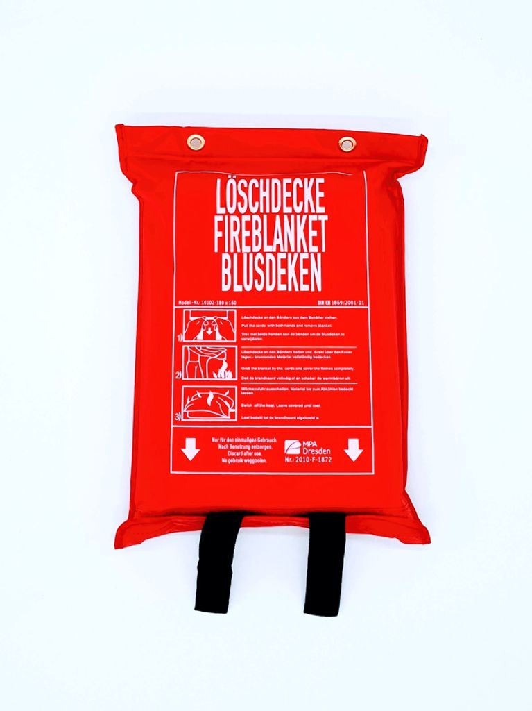 SOSTechnic Feuerlöschdecke D2, 180 x 160 cm mit Tasche
