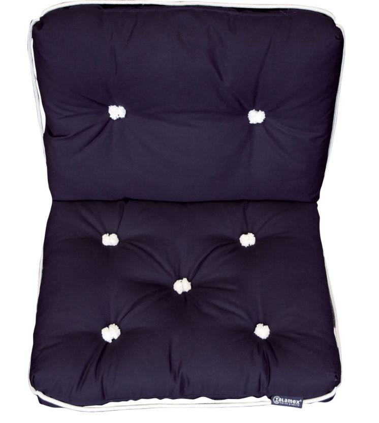 Talamex Kapok Kissen mit Rückenlehne, blau