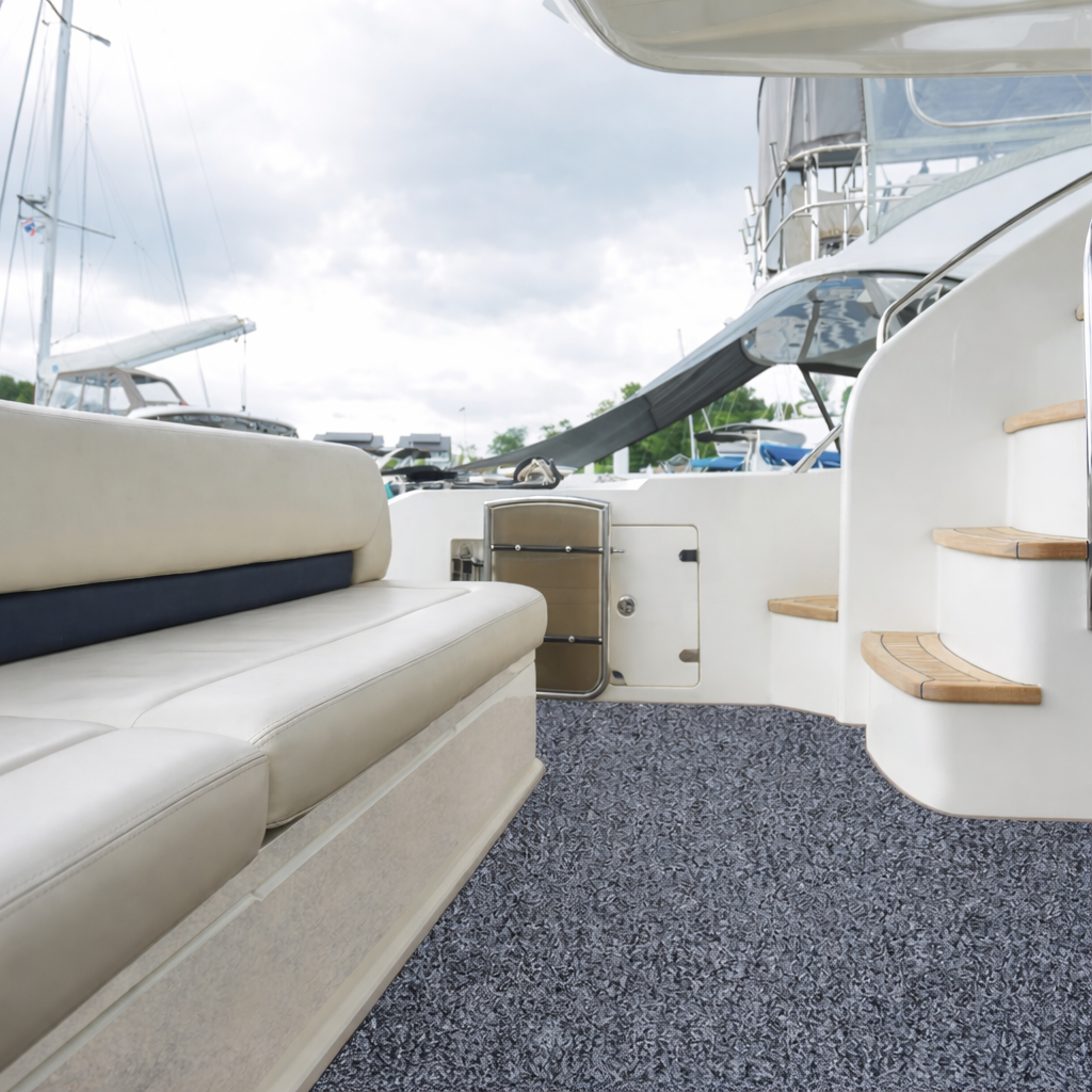 Gisa Tex Bootsteppich Amaree American Spectropil, Silber / Grau 0613