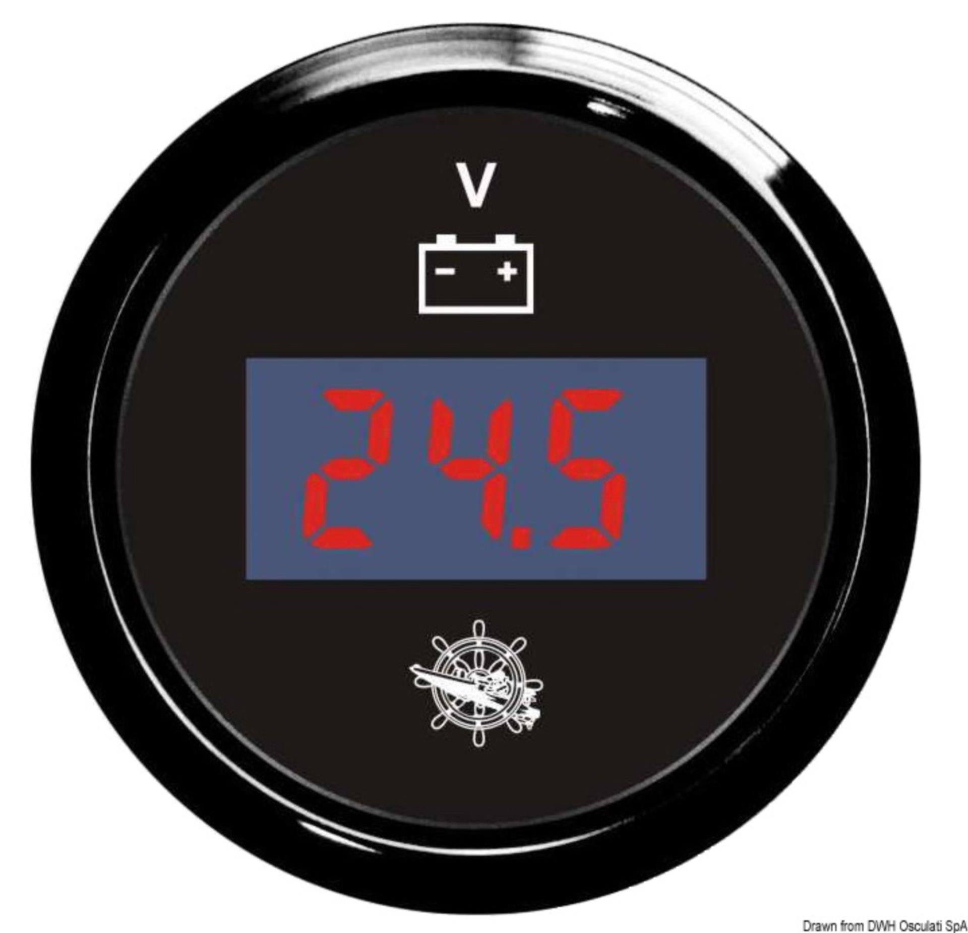 Osculati Digitales Voltmeter schwarz /schwarz