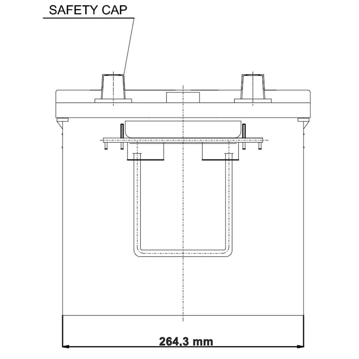 Vetus AGM Batterie 185 Ah, 514 x 274 x 242 mm, 56,2 kg Vetus AGM Batterie 185 Ah, 514 x 274 x 242 mm, 56,2 kg
