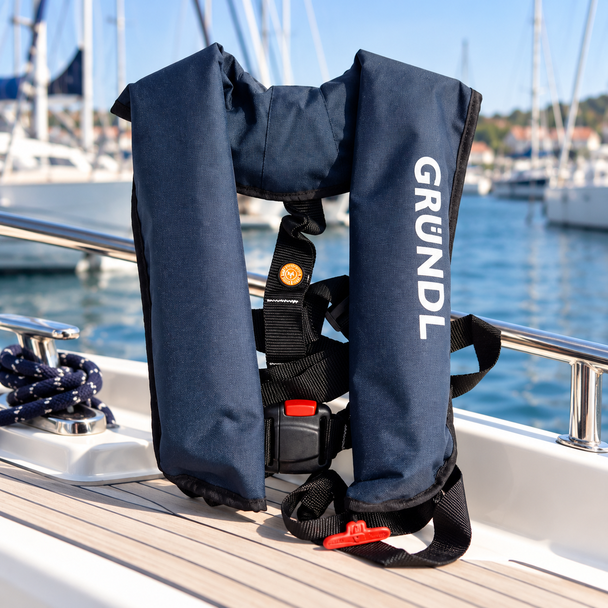 SOSTechnic Gründl Automatik Rettungsweste NAUTIC, blau