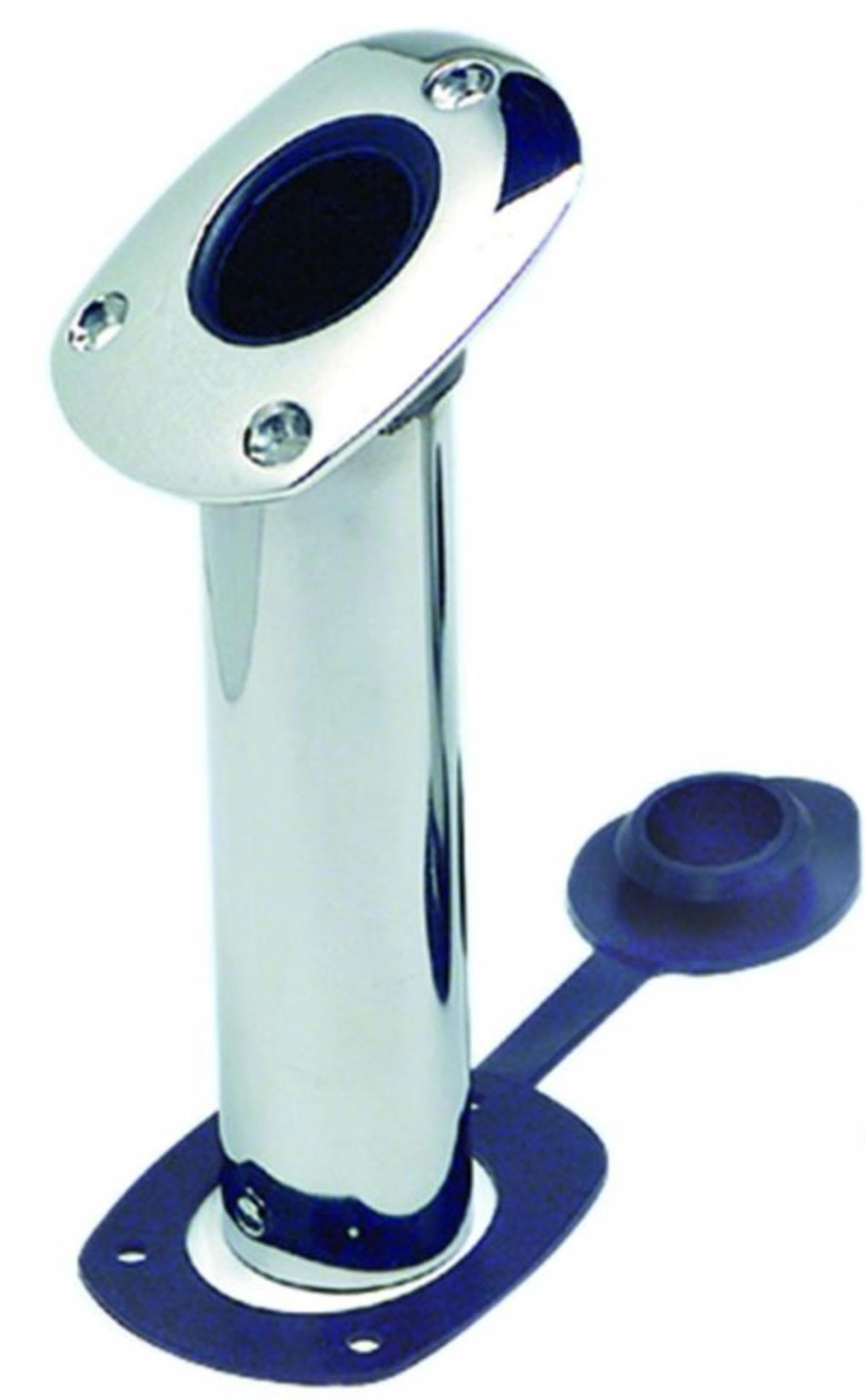 Edelstahl Angelrutenhalter, Einbau 60°