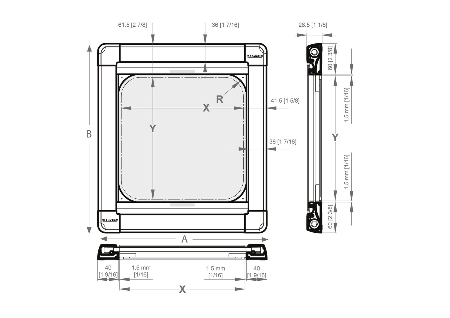Oceanair Skyscreen Typ 54 weiß, 507 x 392 mm