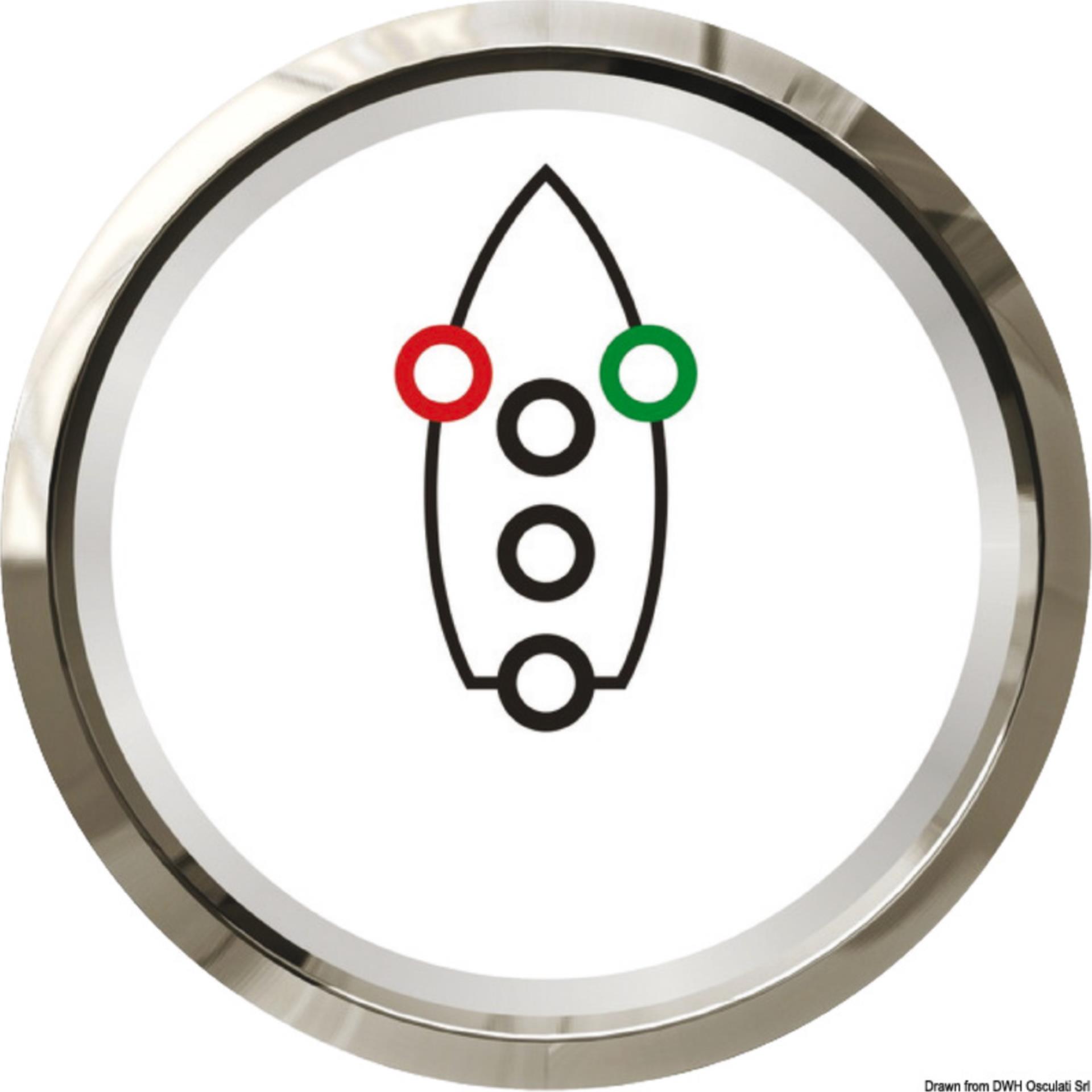 Osculati Anzeigeinstrument Ruderausschlag weiß/poliert