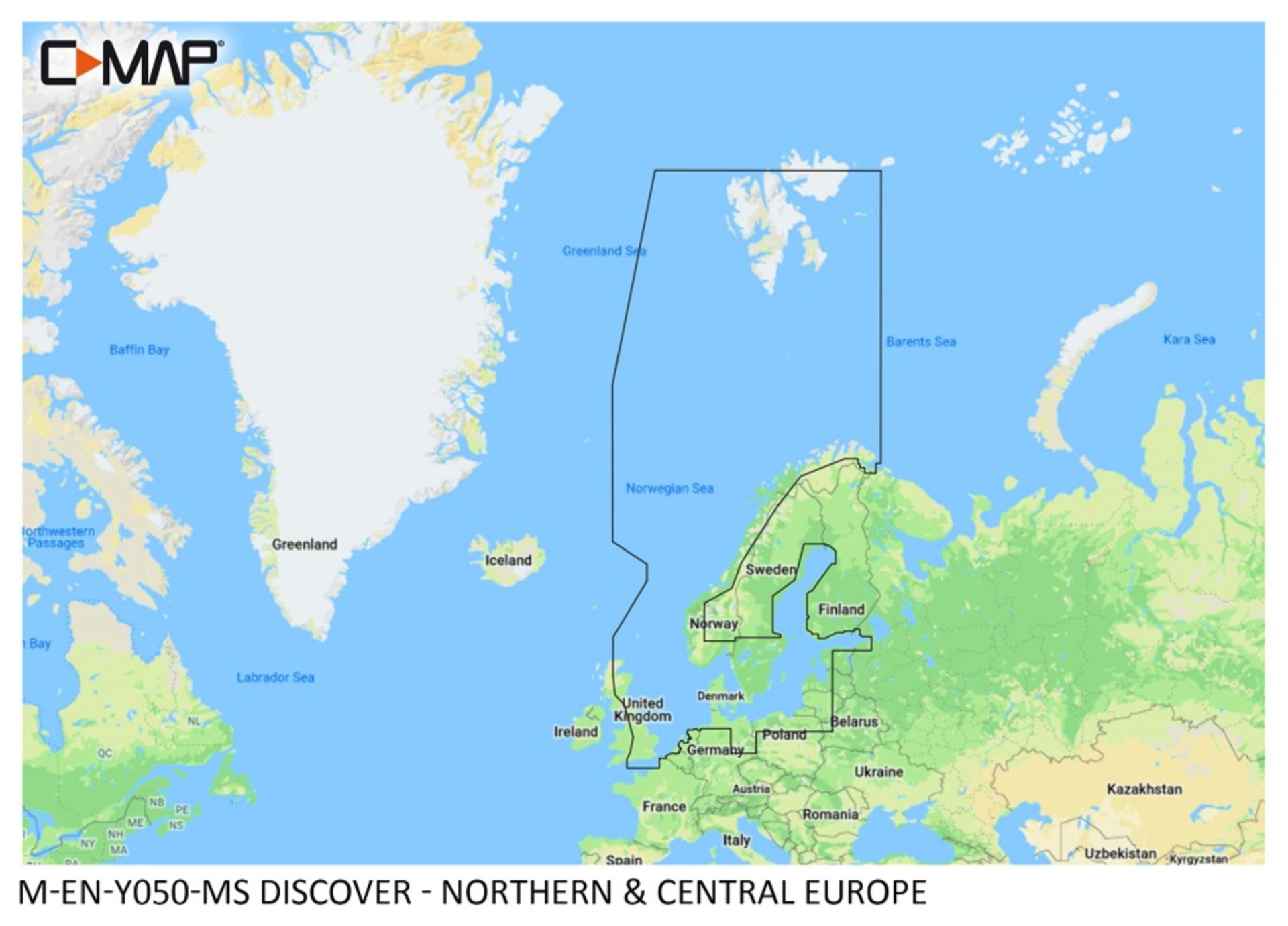 C-Map Discover XL Northern & Central Europe