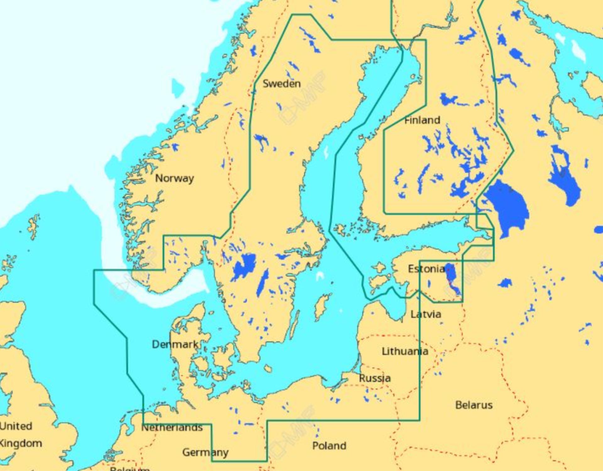 C-Map 4D Wide Baltic Sea & Denmark