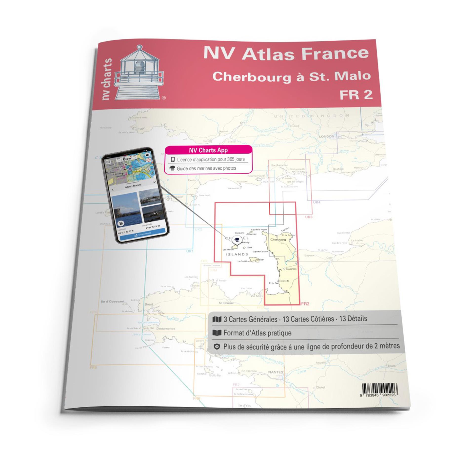 Nautischer Verlag NV Atlas FR2 Cherbourg à St. Malo