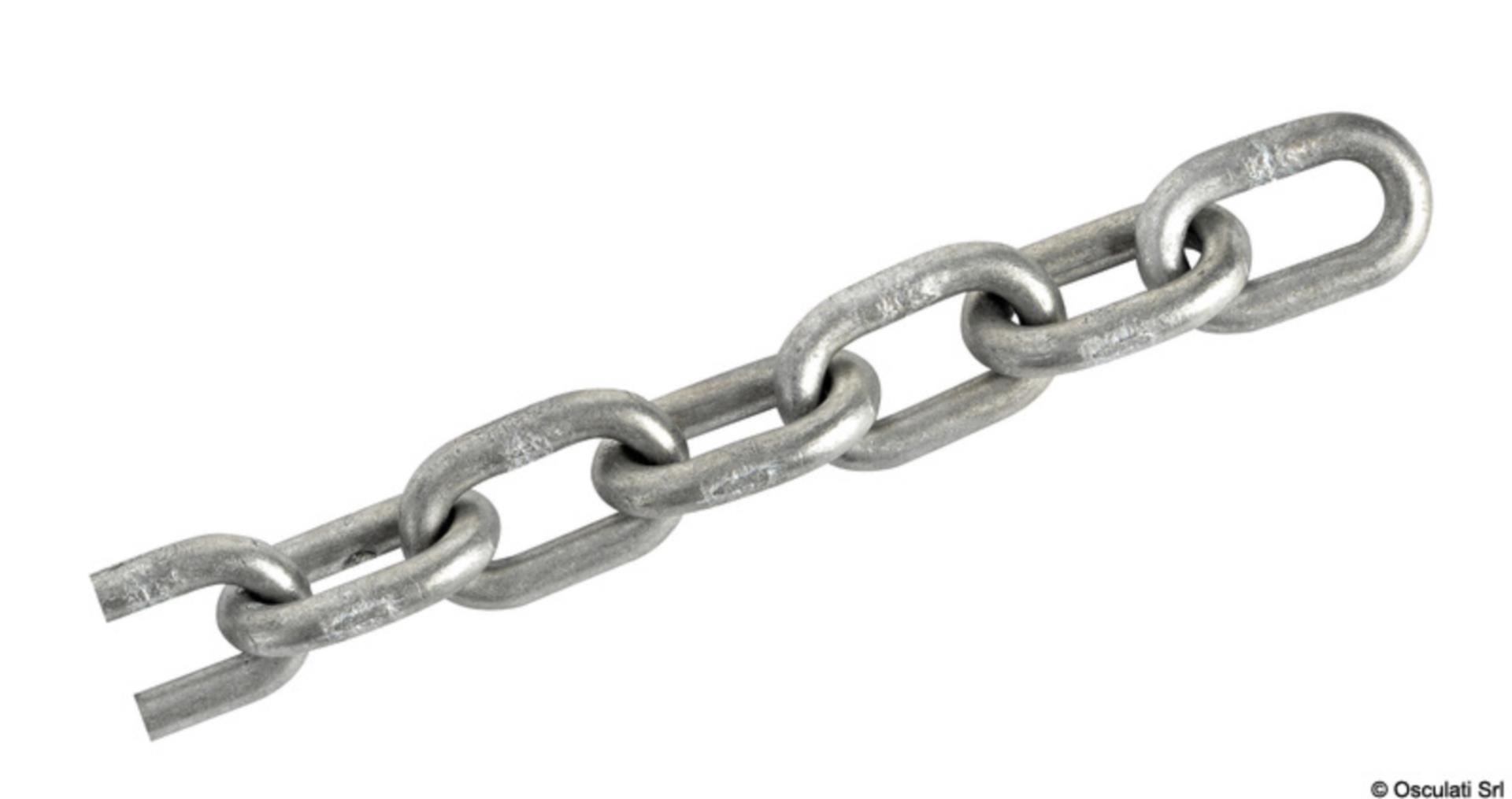 Kette Feuerverzinkt 6 mmØ, 50 Meter