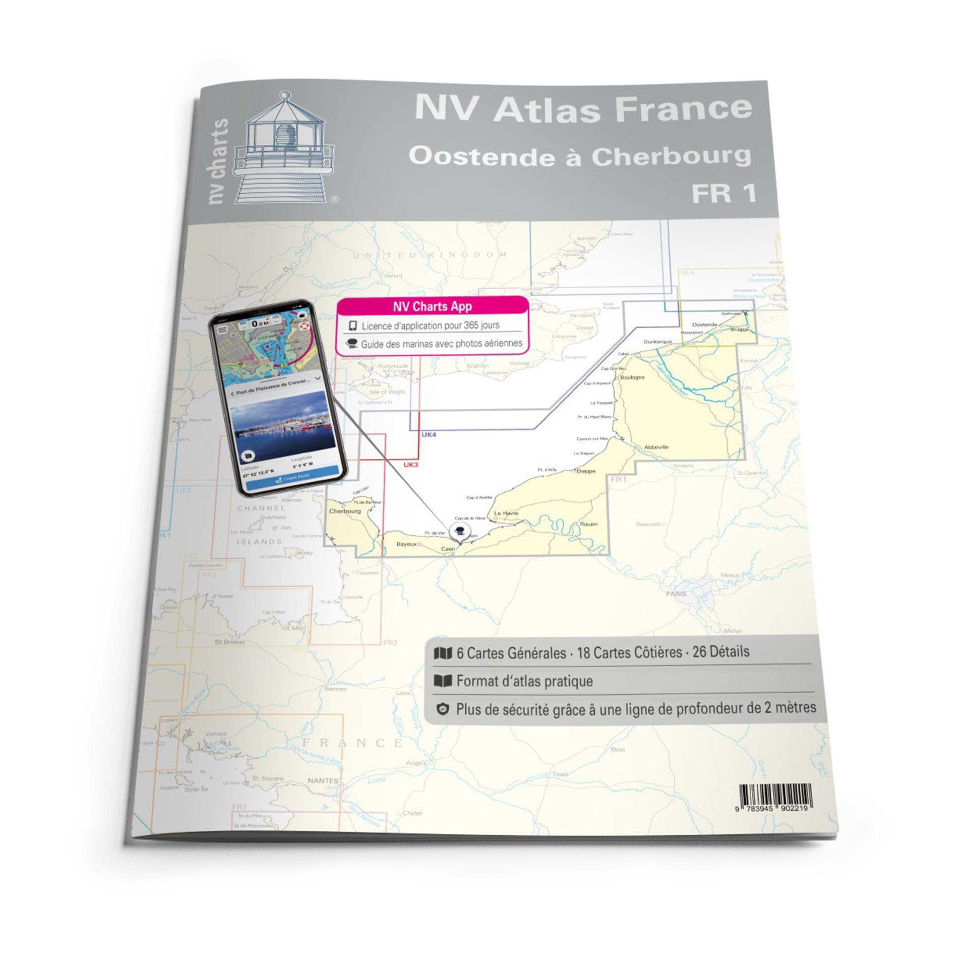 Nautischer Verlag NV Atlas FR1 Oostende - Cherbourg 
