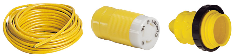 Marinco Kabel 10 Meter mit einseitig Marinco Kupplung, 30 A