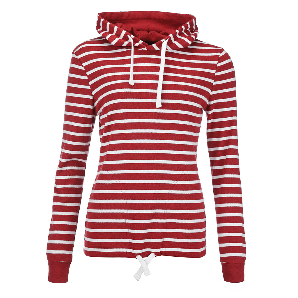 Modas Damen-Kapuzenshirt weiß/rot Gr. 