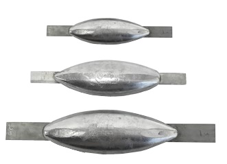 Allpa Rumpfanode Zink 0,55kg, 203x40mm Allpa Rumpfanode Zink 0,55kg, 203x40mm