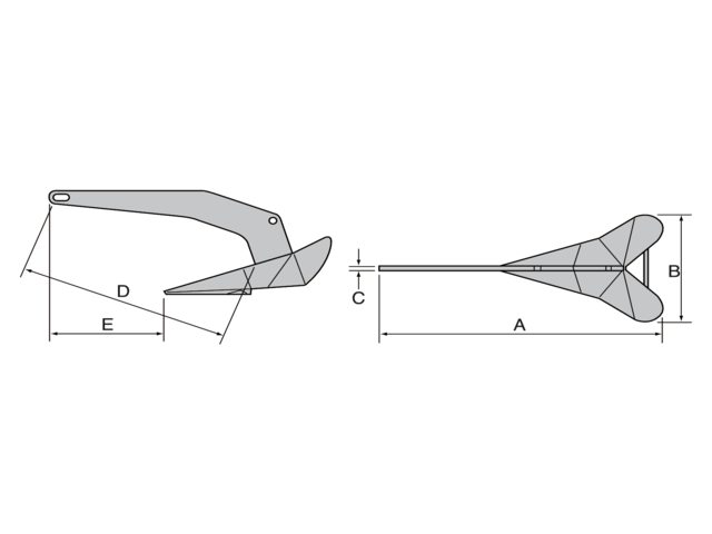 Lewmar Delta DTX Edelstahl Anker, 10 kg