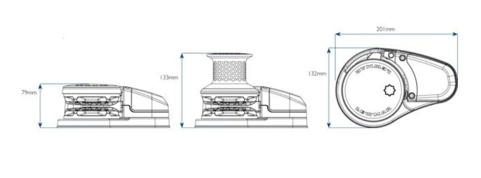Lewmar Ankerwinde VX1, 500 W - Kettenspill 8 mm 