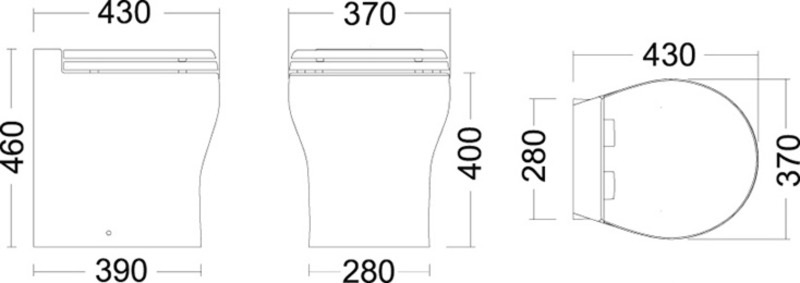 Tecma Elegance 2G elektrische Toilette, 12 V (All-in-One Panel)