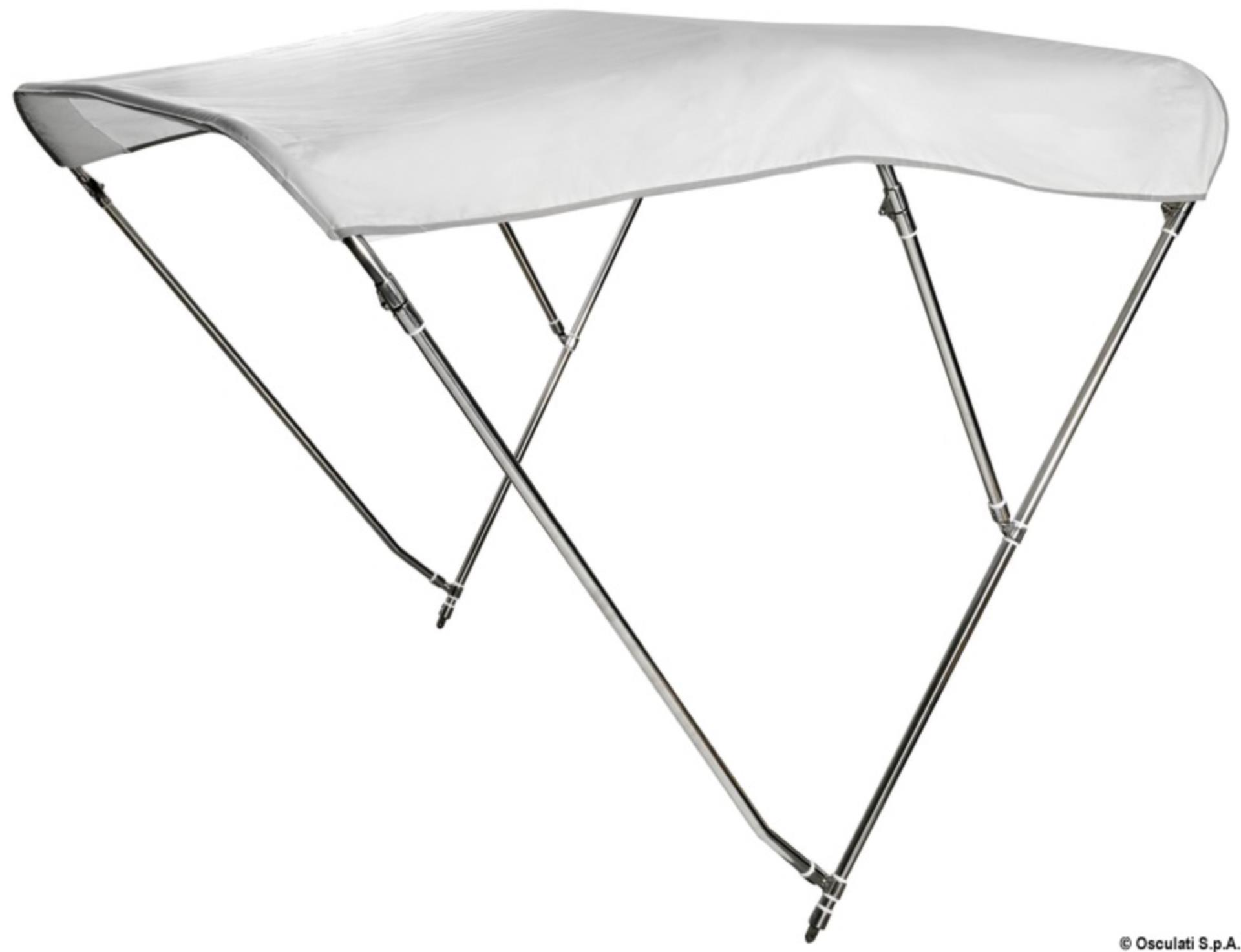Bimini 3-Rod Edelstahl 215 - 225 cm, weiß