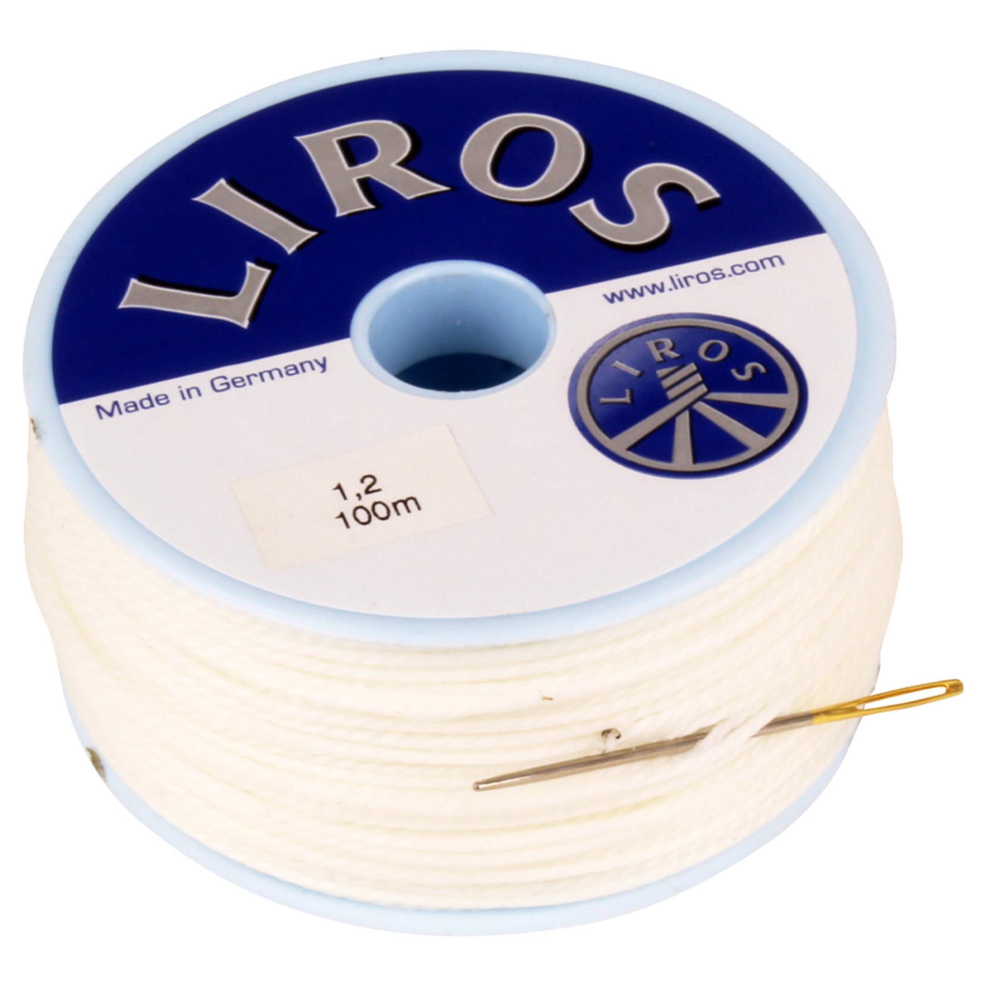 Liros Segelgarn 1,2 mmØ x 100 Meter auf Spule mit Nadel